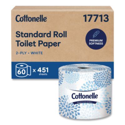 Two-Ply Bathroom Tissue for Business, Septic Safe, White, 451 Sheets/Roll, 60 Rolls/Carton