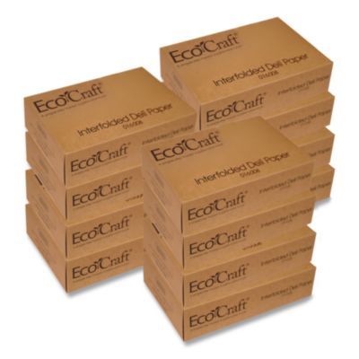 Ecocraft Interfolded Soy Wax Deli Sheets, 8 X 10.75, 500/box, 12 Boxes/carton