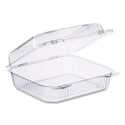 StayLock Clear Hinged Lid Containers, 7.8 x 8.3 x 3, Clear, Plastic, 125/Bag, 2 Bags/Carton