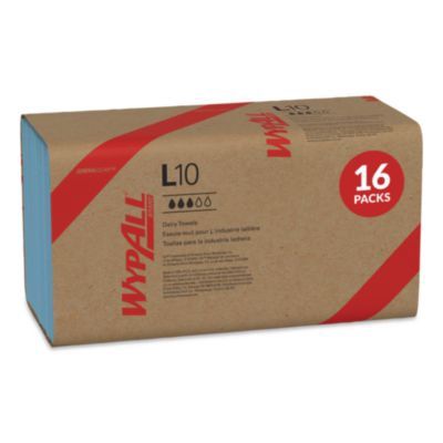 L10 Windshield Towels, Banded, 2-Ply, 9.38 x 10.25, Light Blue, 140/Pack, 16 Packs/Carton