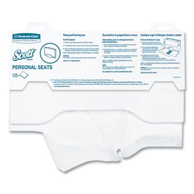 Personal Seats Sanitary Toilet Seat Covers, 15 X 18, White, 125/pack