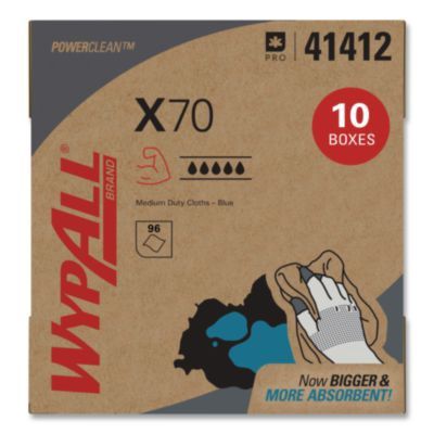 X70 Cloths, POP-UP Box, 9.13 x 16.8, Blue, 96/Box, 10 Boxes/Carton