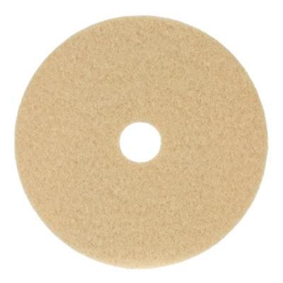 Burnishing Floor Pads, 27" Diameter, Tan, 5/Carton