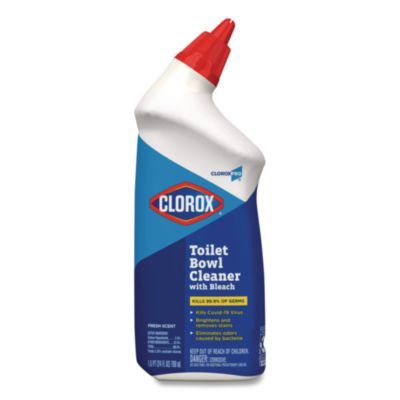 Clorox Pro Toilet Bowl Cleaner with Bleach, Fresh Scent, 24 oz Bottle