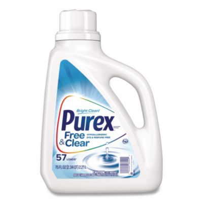 Free and Clear Liquid HE Laundry Detergent, Unscented, 75 oz Bottle