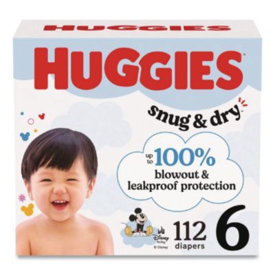 Snug and Dry Diapers, Size 6, 35 plus lbs, 112/Carton