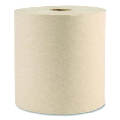 Boardwalk Green Xtra Roll Towels, 1-Ply, 8" x 800 ft, Natural, 6 Rolls/Carton, 55 Cartons/Pallet