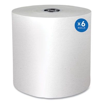 Pro Hard Roll Paper Towels with Absorbency Pockets for Scott Pro Dispenser, Gray Core Only, 1-Ply, 7.5" x 900 ft, 6 Rolls/CT