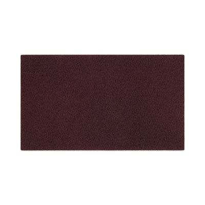 Deep Scrub Pads, 28 x 14, Maroon, 10/Carton