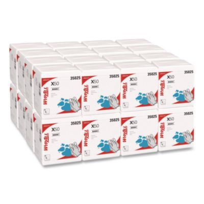 X50 Cloths, 1/4 Fold, 12.5 x 10, White, 26/Pack, 32 Packs/Carton