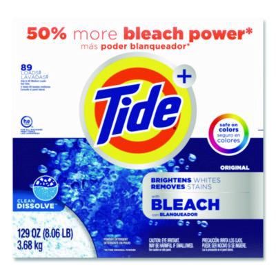 Laundry Detergent with Bleach, HE Compatible, 80 Loads, Tide Original Scent, Powder, 129 oz Box