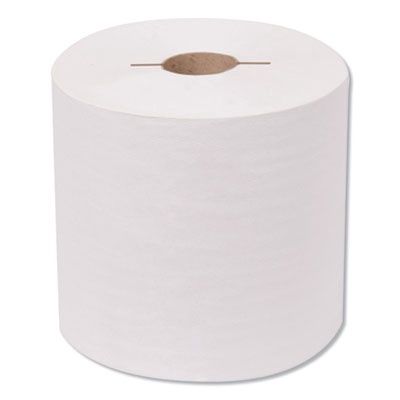 Premium Hand Towel Roll, Notched, 1-Ply, 7.5" x 600 ft, White, 720/Roll, 6 Rolls/Carton