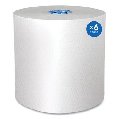 Pro Hard Roll Paper Towels with Absorbency Pockets for Scott Pro Dispenser, Blue Core Only, 1-Ply, 7.5" x 900 ft, 6 Rolls/CT