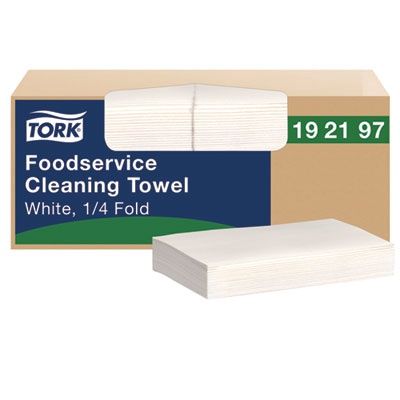 Foodservice Cleaning Towel, 1-Ply, 5 x 10.75, White, 150 Sheets/Carton