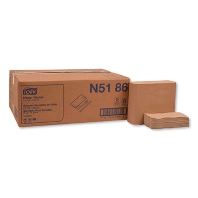 Universal Dinner Napkins, 1-Ply, 15 x 17, Natural Brown, 250/Pack, 12 Pack/Carton