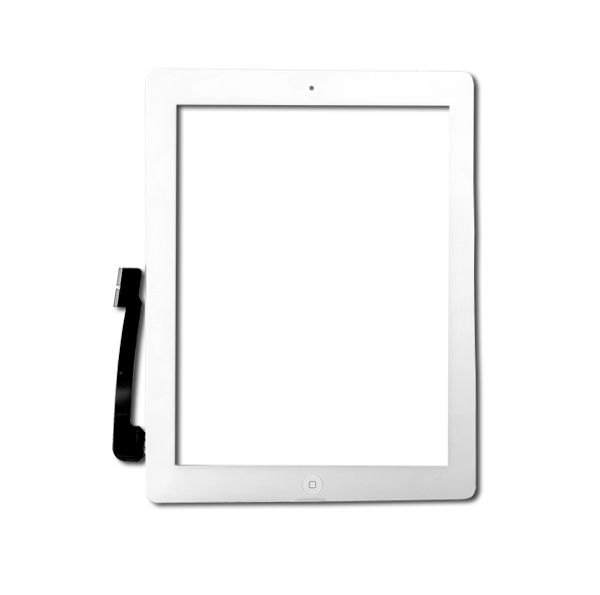 DIGITIZER  IPAD 4 (HOME BUTTON PRE-INSTALLED COMPATIBLE FOR IPAD 3) (WHITE)