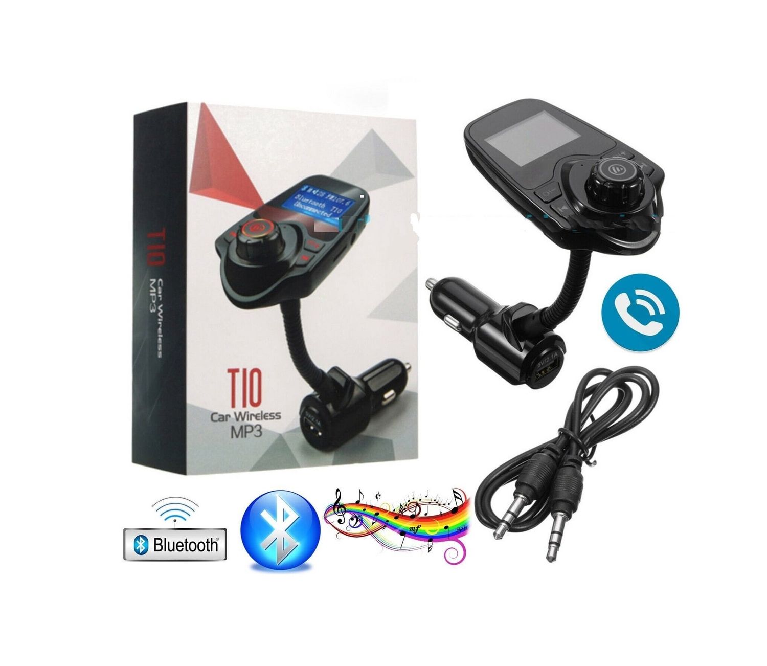 T10 CAR WIRELESS MP3 FM TRANSMITER