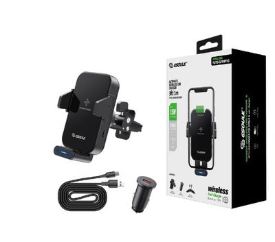 EH38BK Sensor 15W Wireless Charger Air Vent Car Holder