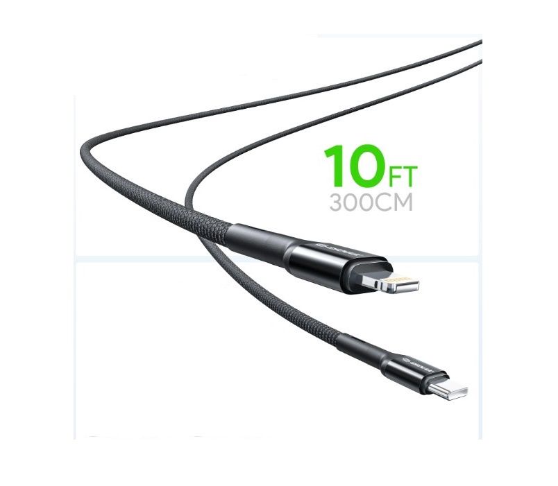 EC51-CC-BK 10FT FAST CHARGING CABLE C TO C
