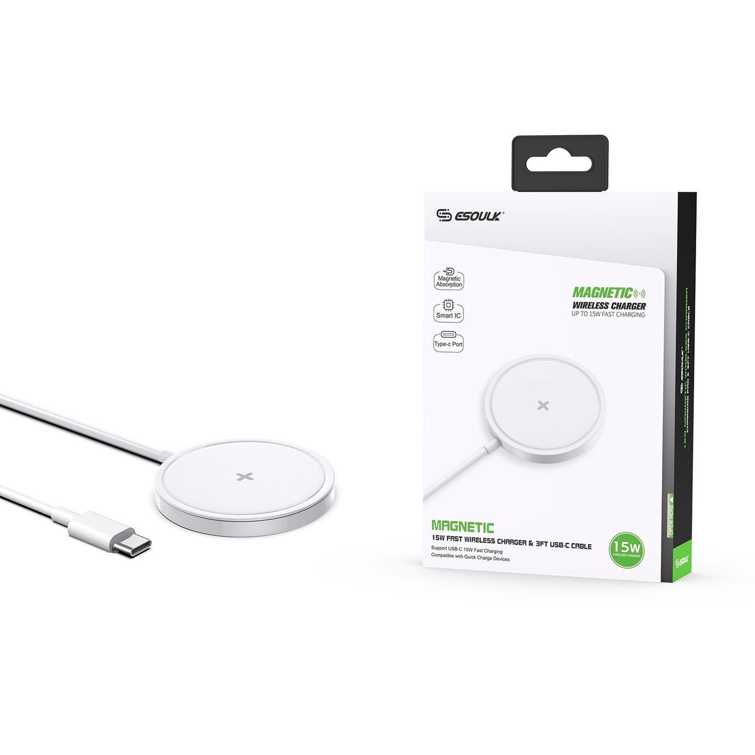 EW07WH: 15W MAGNETIC WIRELESS CHARGER