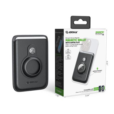 MAGNETIC WALLET WITH AIRTAG SLOT (12/48)Item: EK-3006BK