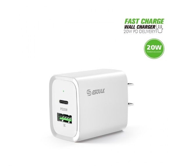 EA20-WH 20W PD&amp;QC Fast Wall Charger