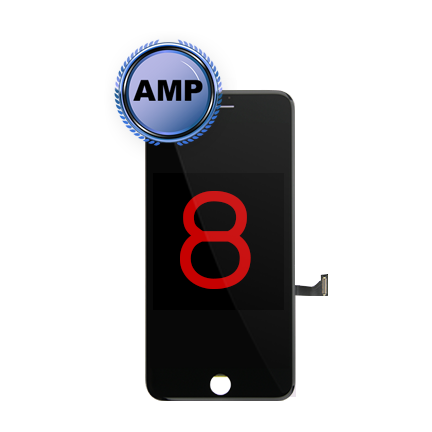 iPhone 8 LCD Digitizer Assembly AMP QUALITY LCD (Black)