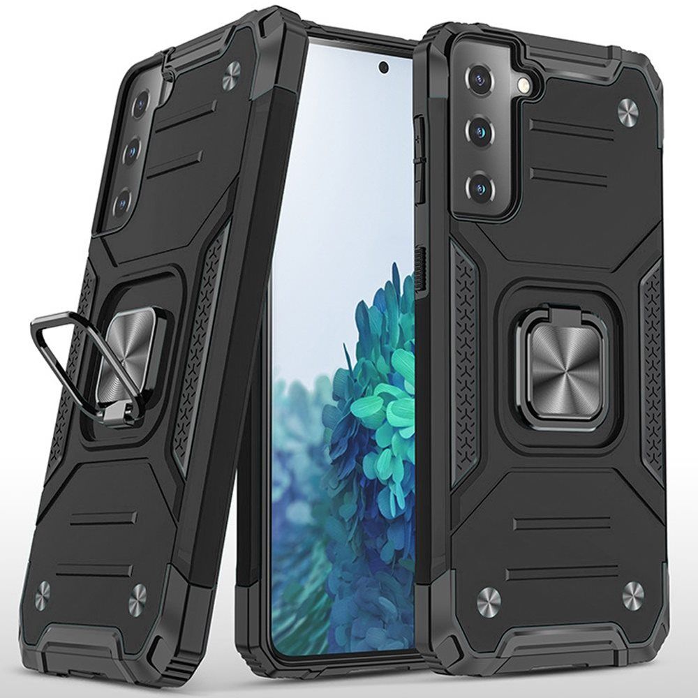Robust Magnetic Kickstand Hybrid Case CoverFor Samsung Galaxy s21 Plus- Black