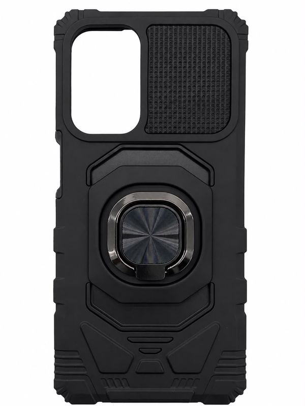 Robotic Hybrid with Magnetic Ring Stand Case Cover Samsung A23 4G/5G - Black