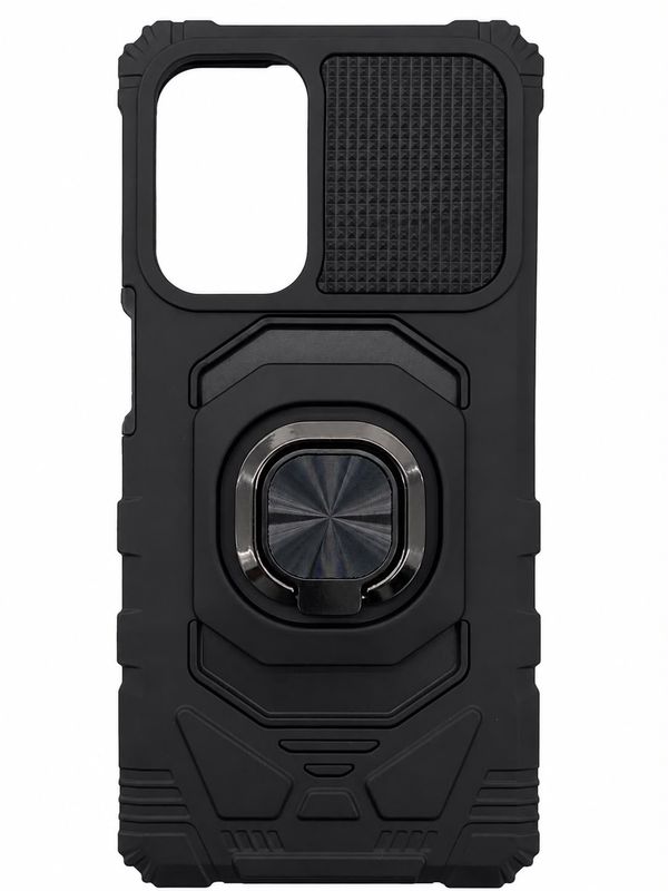 Robotic Hybrid with Magnetic Ring Stand Case Cover Samsung A23 4G/5G - Black