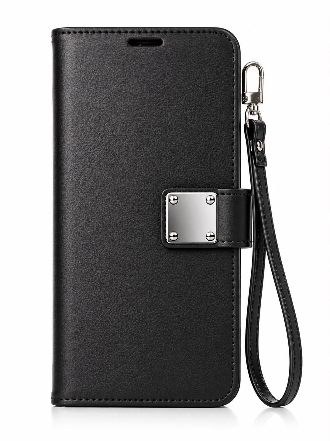 Wallet ID Card Holder Case Cover for iPhone 13 Pro Max - Black