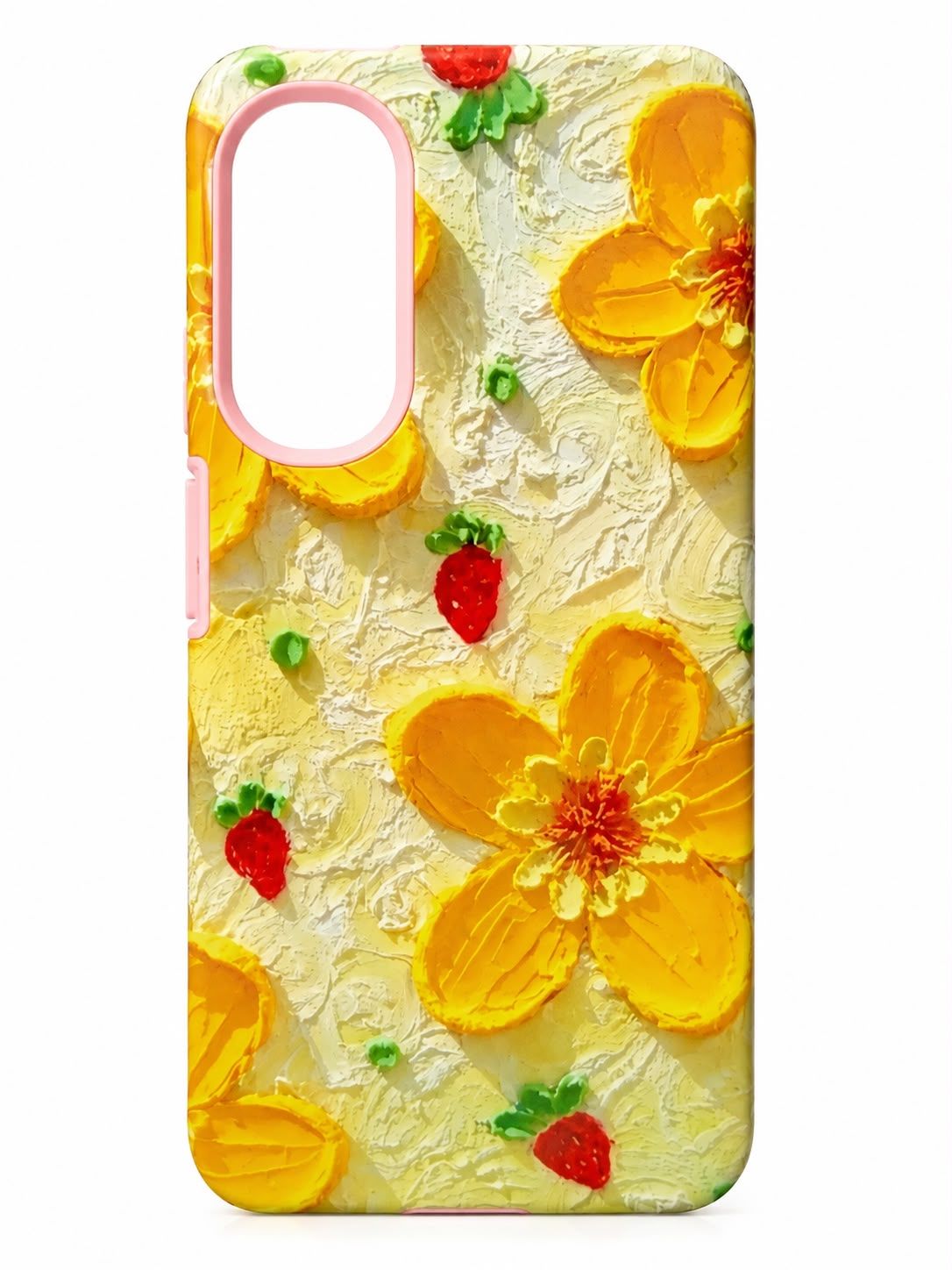 Bliss Floral Solid Design Hybrid Cover Case  for Moto G 5G 2022 - Floral Yellow