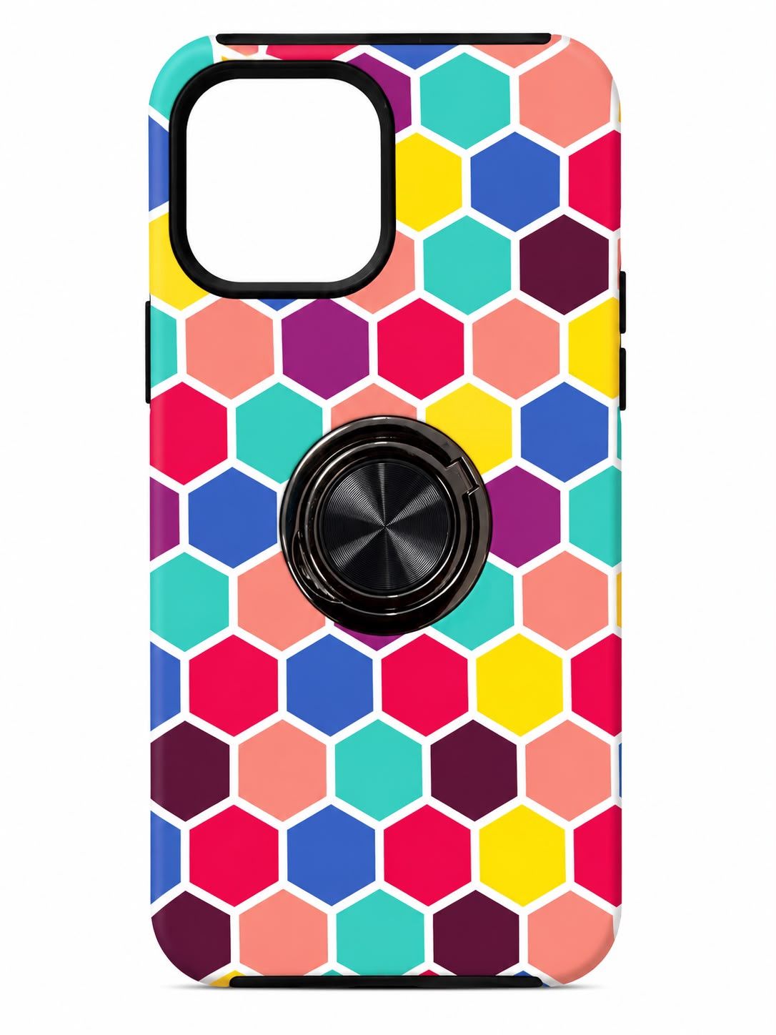 Sketch Design Hybrid Magnetic Ring Sand Case Cover For IPhone 13 Pro Max- Colors