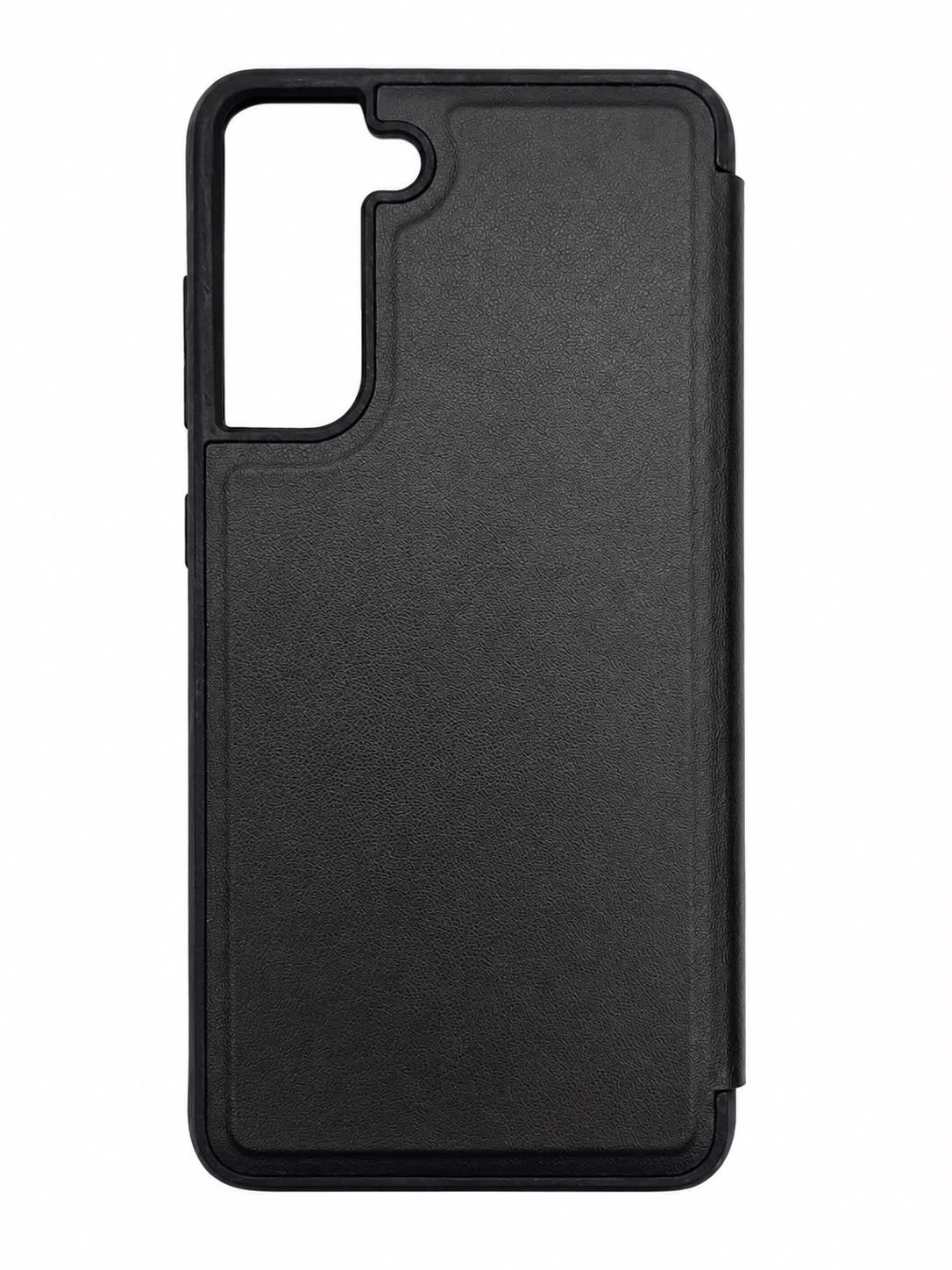 PU Leather Window Flap Case with Cover For Samsung Galaxy S21 FE- Black