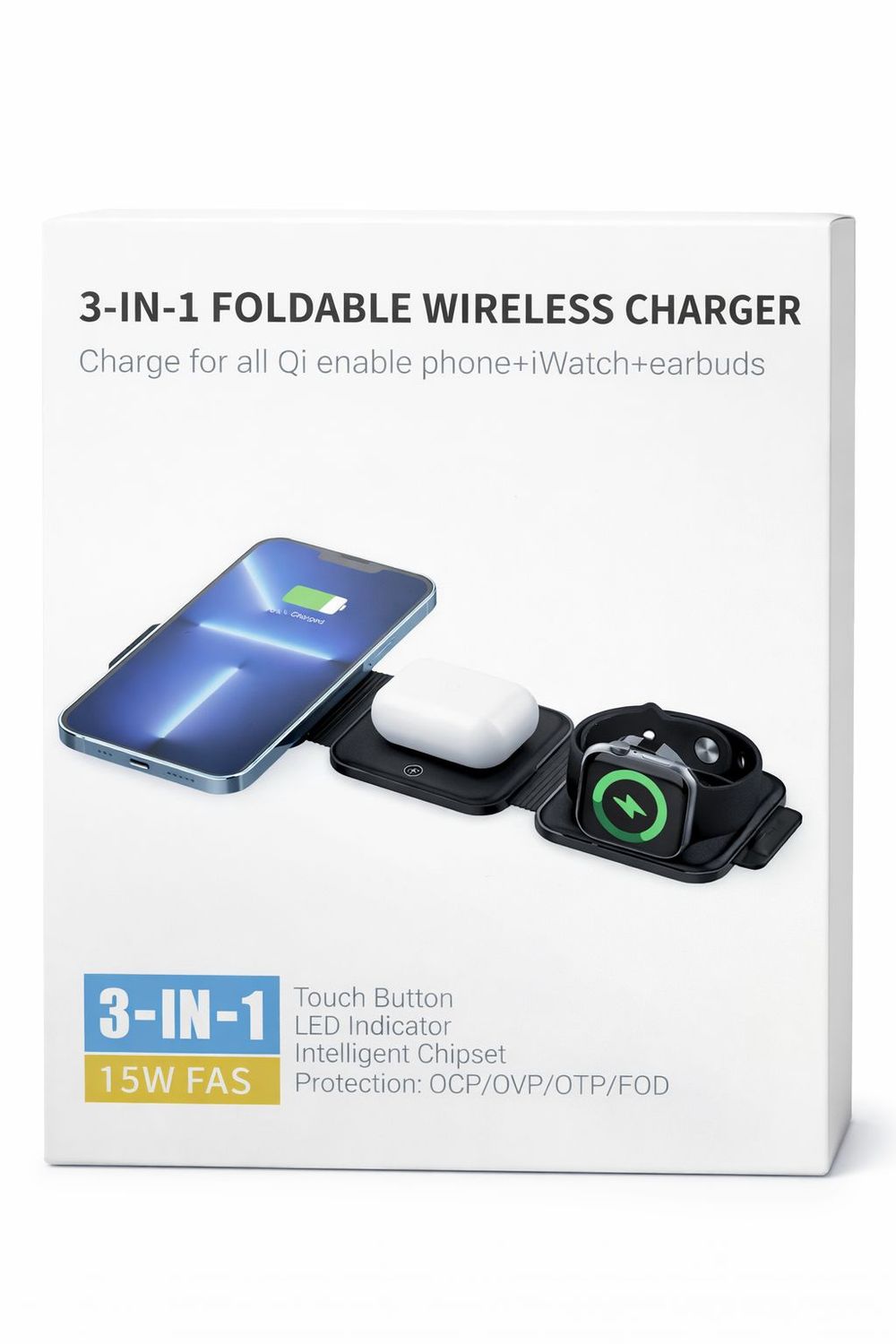 3 IN 1 FOLDABLE WIRELESS CHARGER