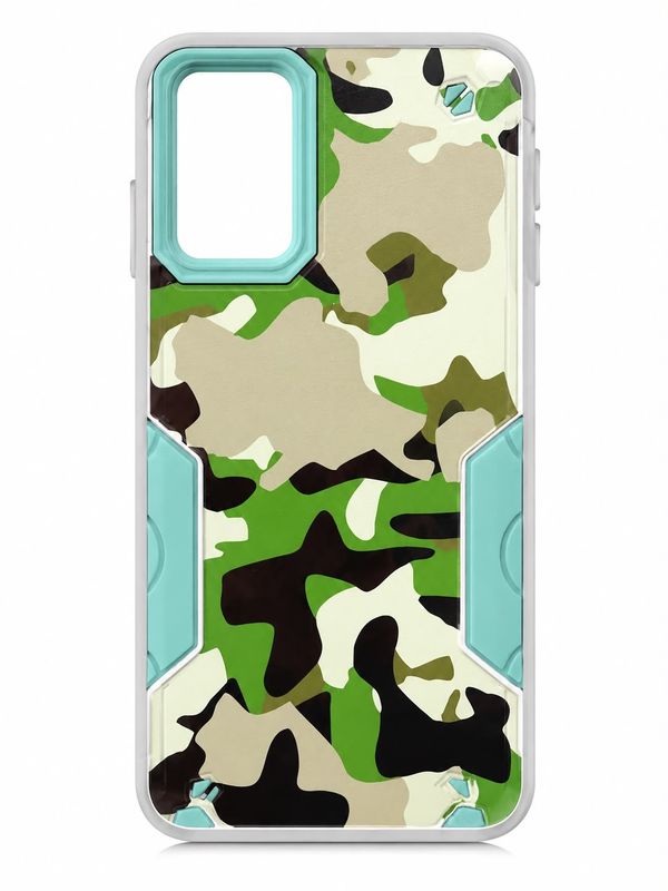 Attractive Design Shockproof Hybrid Case for Motorola G POWER 5G 2023- Army Green  with Blue