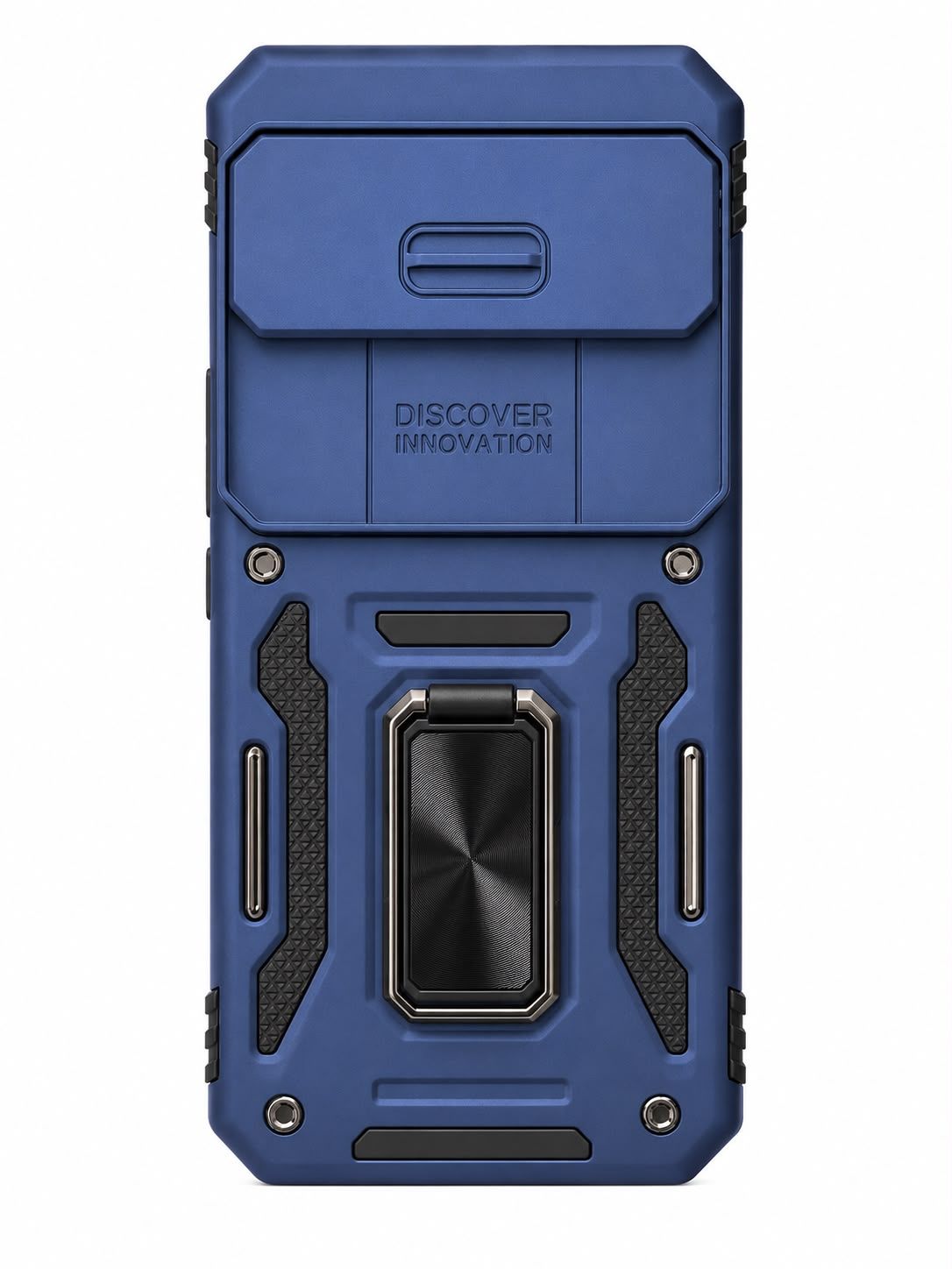 Utter Tough Metal Ring Movable Camera Window Hybrid Case for Google Pixel 8 5G - Navy blue