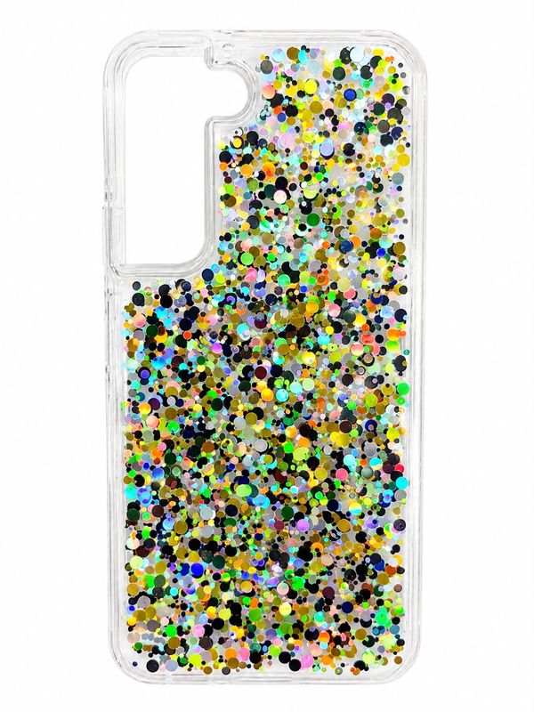Bling Glitter Chips Epoxy Hybrid Case Cover For Samsung Galaxy S22- F
