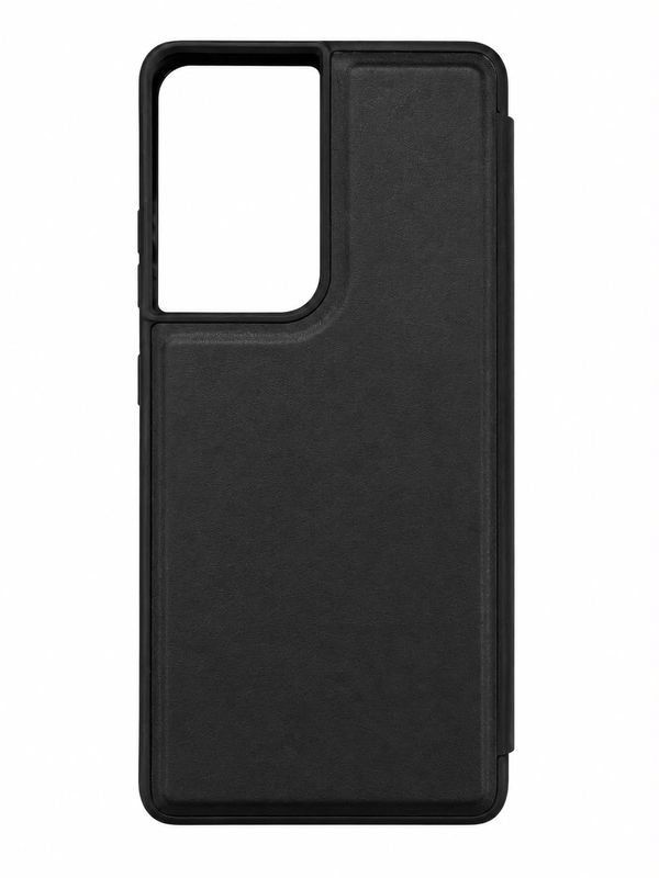 PU Leather Window Flap Case with Cover For Samsung s21 Ultra, s30 Ultra- Black