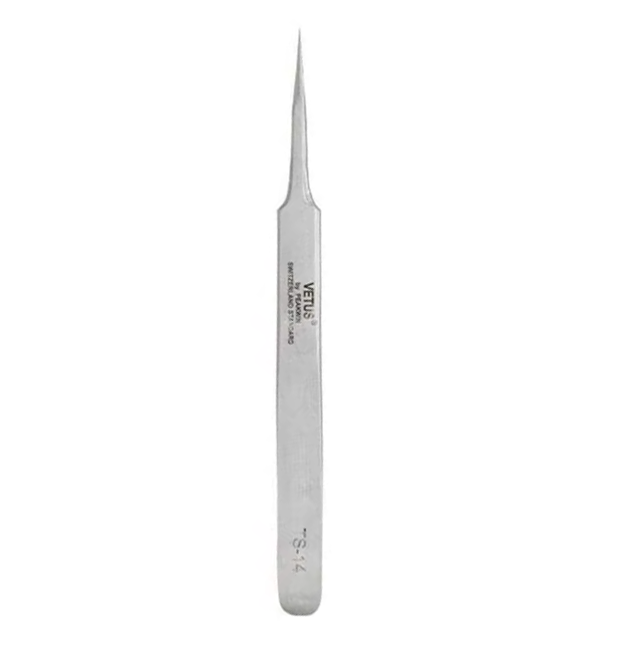 VETUS tweezers HRC40 ST-14 gold label model Straignt Tweezer