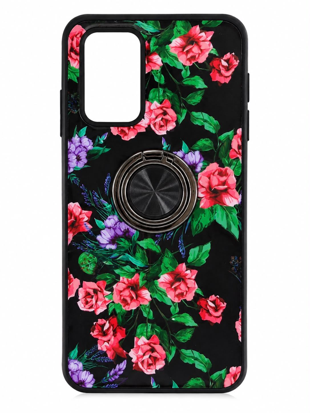 Sketch Design Hybrid Magnetic Ring Case for Motorola G POWER 5G  2023 - Floral Black