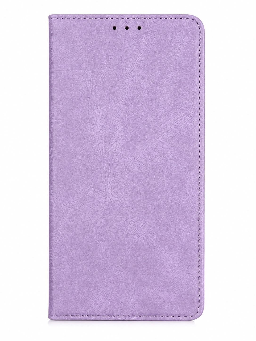 Wallet Premium PU Vegan Leather ID Card Money Holder with Magnetic Closure for Motorola Edge Plus 2022 - Purple