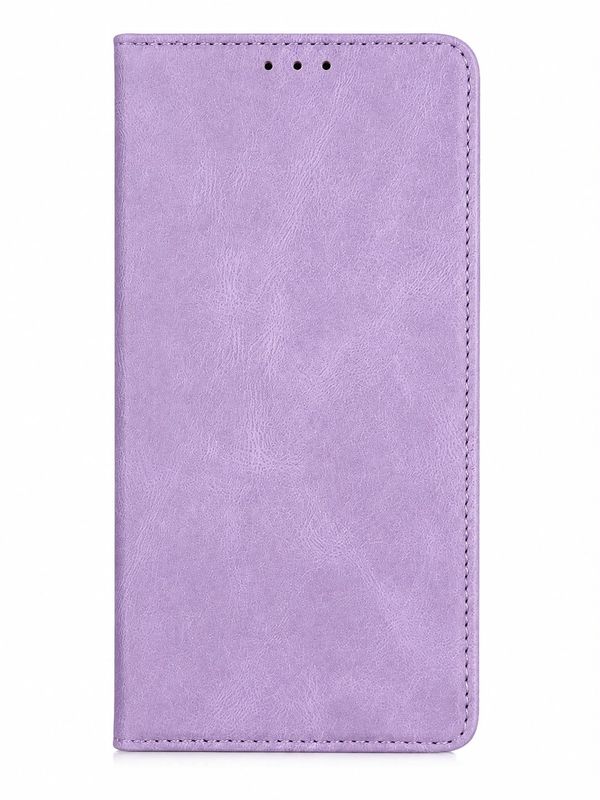 Wallet Premium PU Vegan Leather ID Card Money Holder with Magnetic Closure for Motorola Edge Plus 2022 - Purple