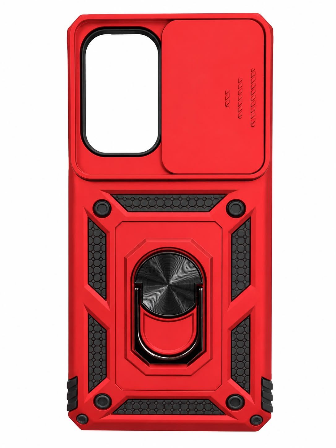 Well Protective Magnetic Ring Stand Camera Protective for Motorola Edge 2024 - Red