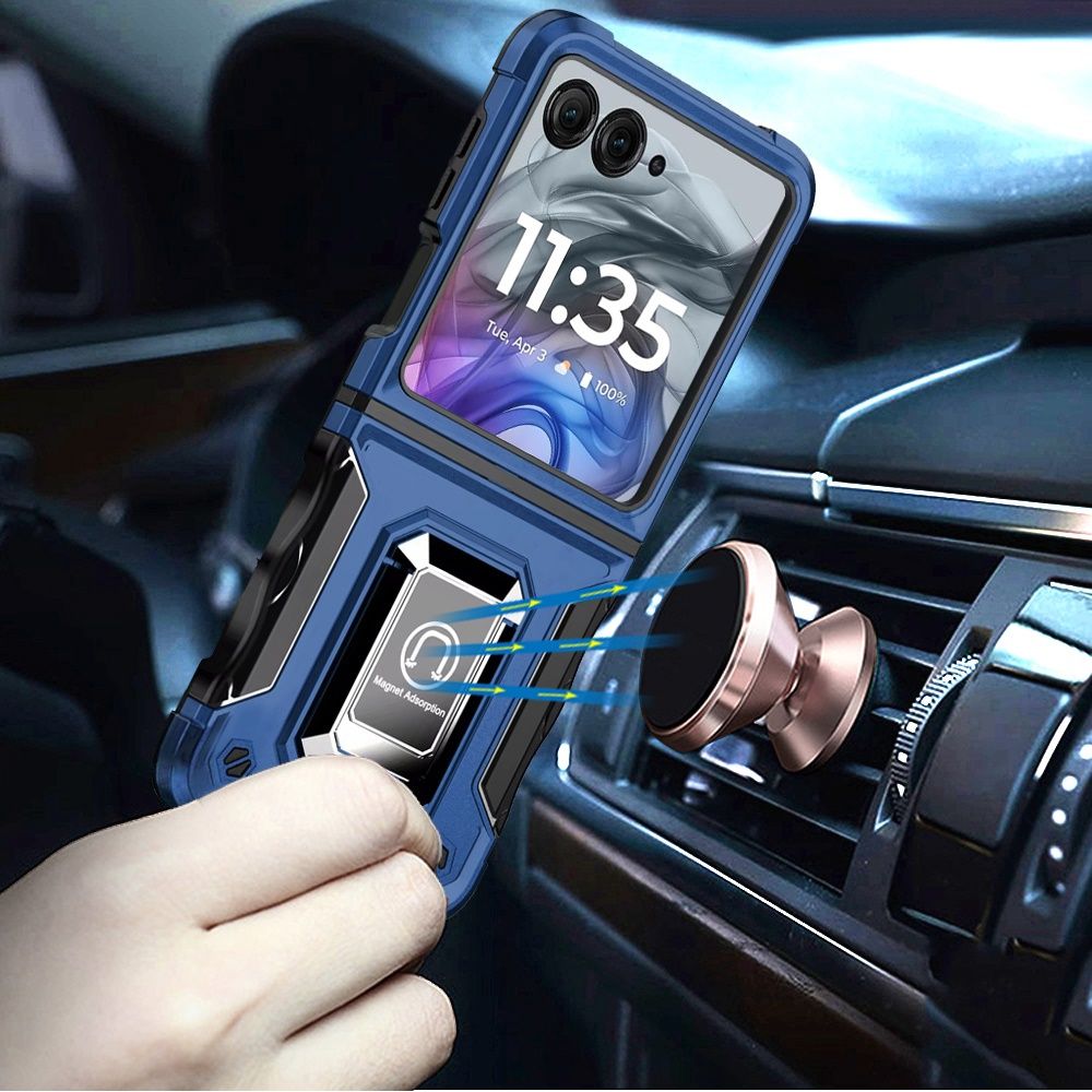 Motorola Razr 2024 OPTIMUM Magnetic Ring Stand Hybrid - Blue