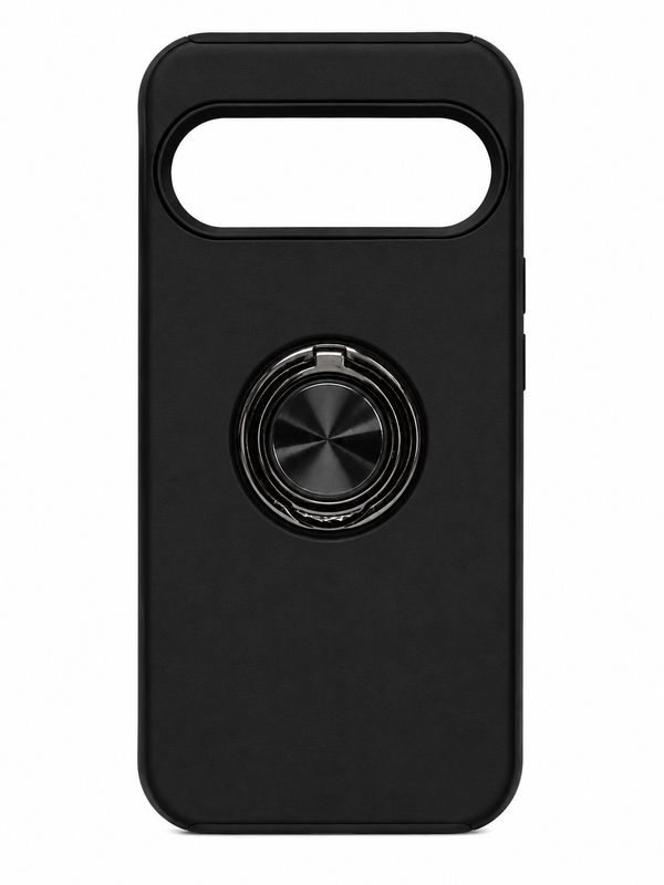 Chief Oil Painted Magnetic Ring Stand Hybrid Case Cover for Google Pixel 9/9 Pro 6.8 inch - Black