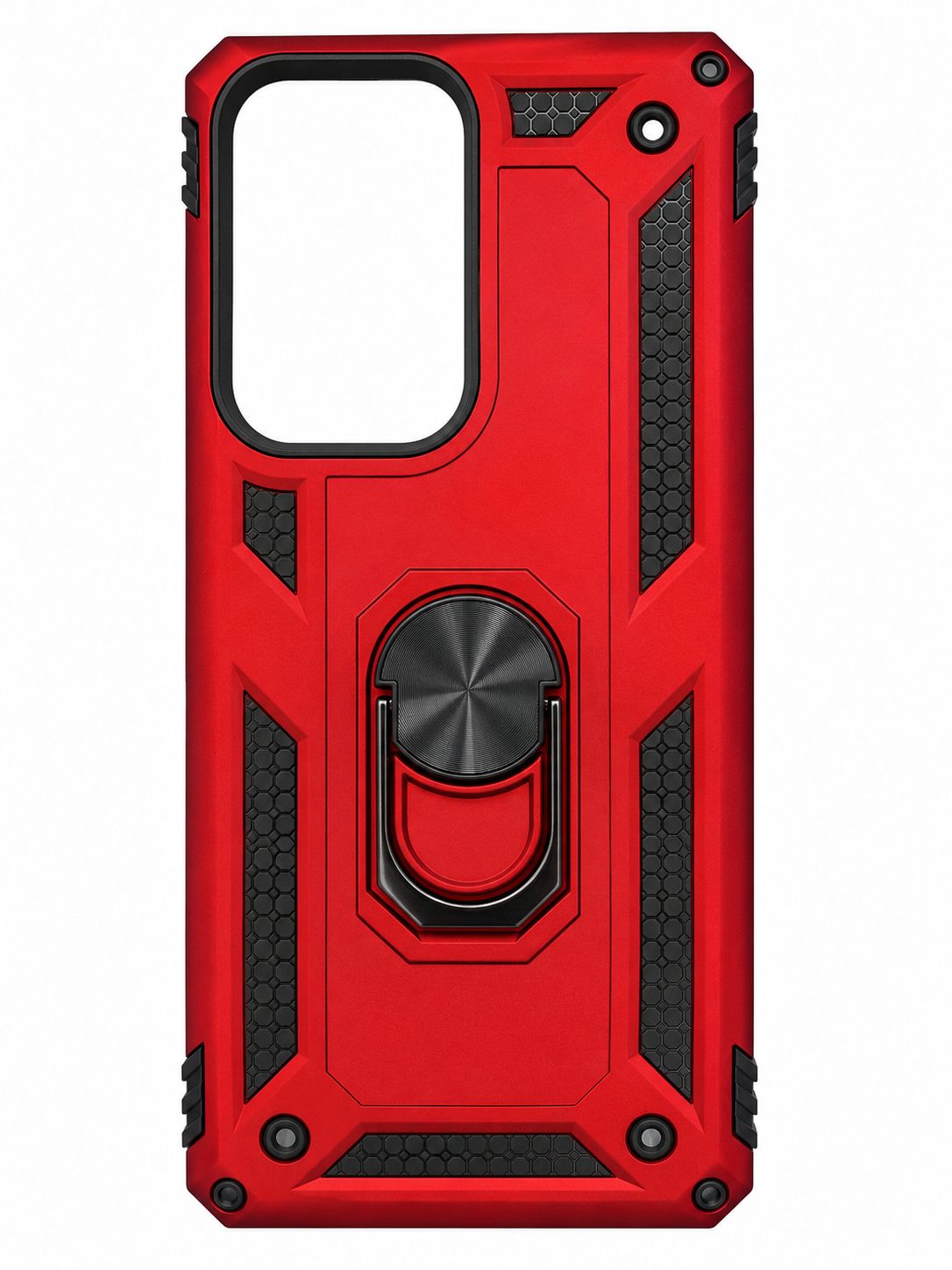 Ring Magnetic Kickstand Hybrid Case for Motorola Moto G Stylus 5G 2024- Red