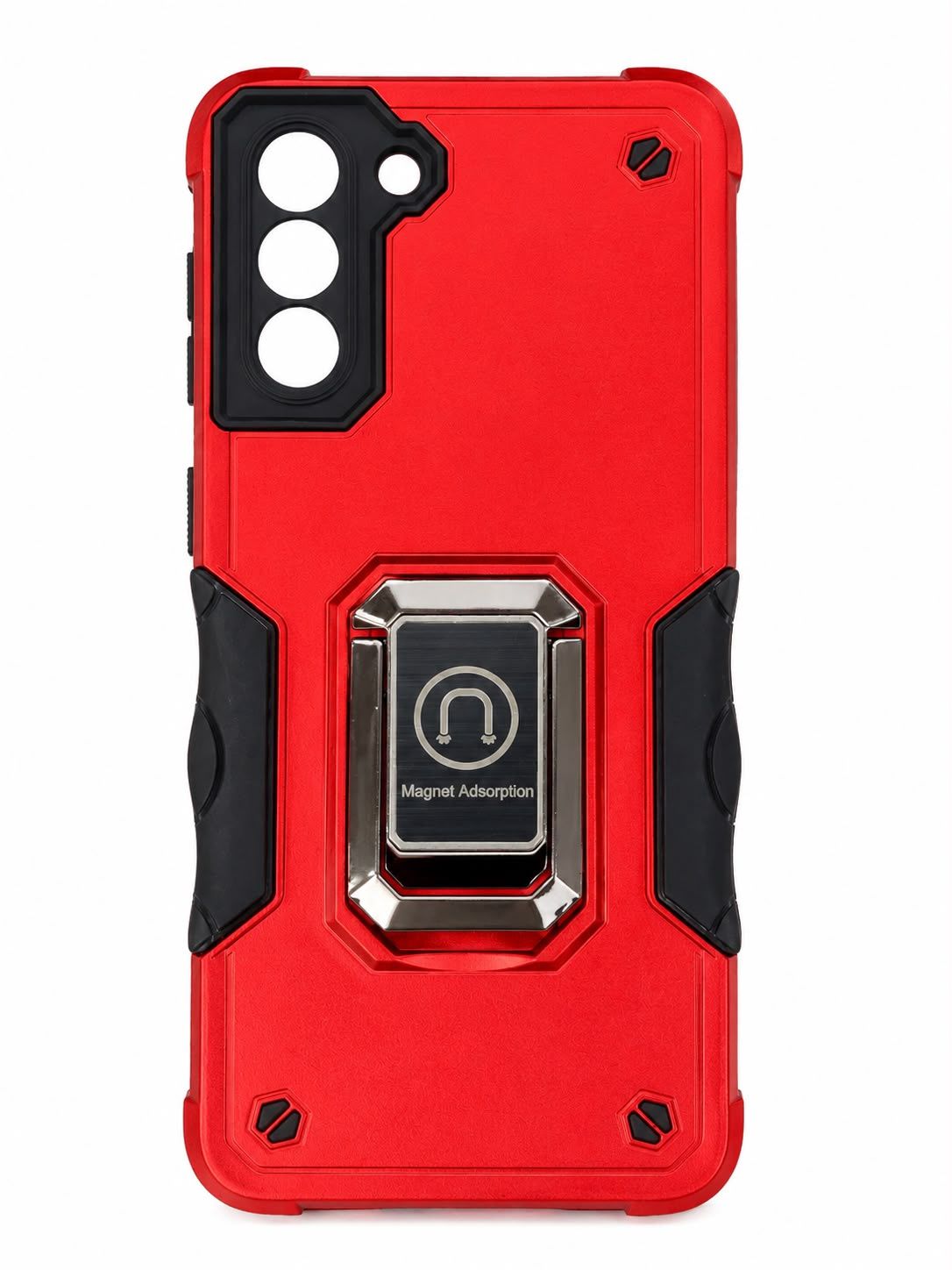 OPTIMUM Magnetic Ring Stand Hybrid Case Cover S21 PLUS - Red