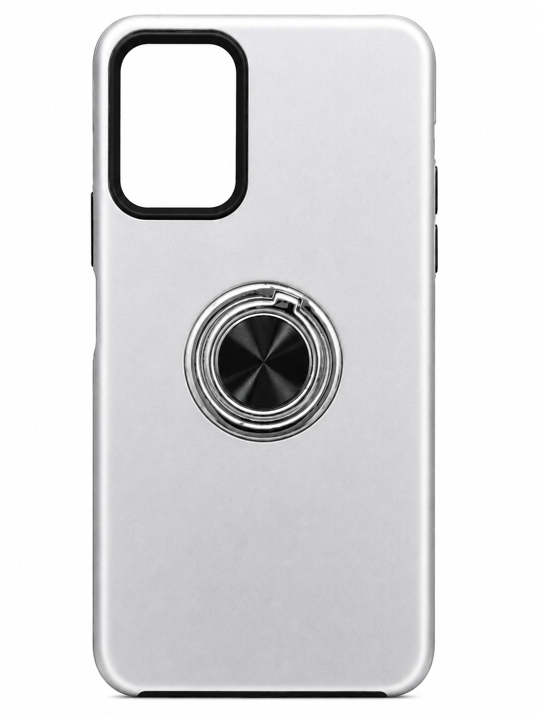 Chief Oil Painted Magnetic Ring Stand Hybrid Case for Motorola Moto G Power 5g 2024  - Silver