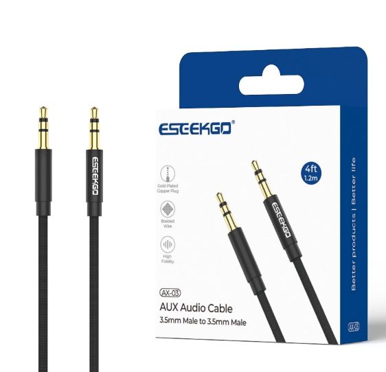 ESEEKGO brand AX-03 3.5mm to 3.5mm audio adapter cable 1.2M